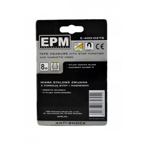 MIARA ZWIJANA ANTI-SHOCK 8M*25MM MIARA ZWIJANA ANTI-SHOCK 8M*25MM