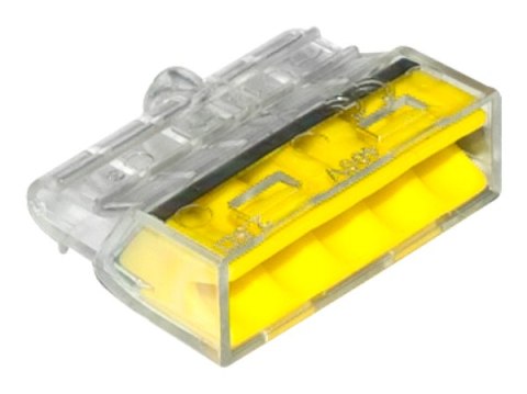 SZYBKOZŁĄCZKA 5*0,5-2,5MM2 TRANSPARENTNA/ŻÓŁTY 10 SZTUK SZYBKOZŁĄCZKA 5*0,5-2,5MM2 TRANSPARENTNA/ŻÓŁTY 10 SZTUK