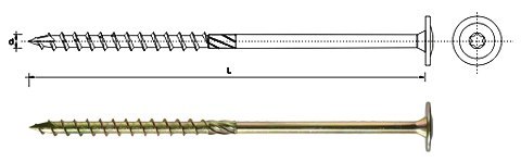 WKRĘT DO DREWNA Z KOŁNIERZEM NA TORX OCYNK ŻÓŁTY 6*30MM T30 WKRĘT DO DREWNA Z KOŁNIERZEM NA TORX OCYNK ŻÓŁTY 6*30MM T30