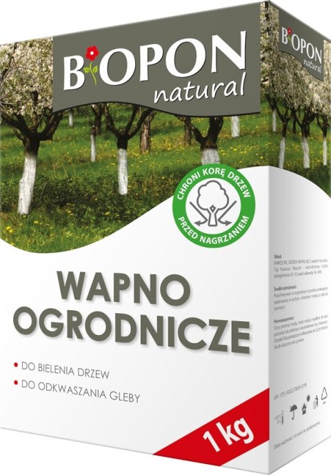 WAPNO - OGRODNICZE DO BIELENIA I ODKWASZANIA GLEBY, 1 KG WAPNO - OGRODNICZE DO BIELENIA I ODKWASZANIA GLEBY, 1 KG