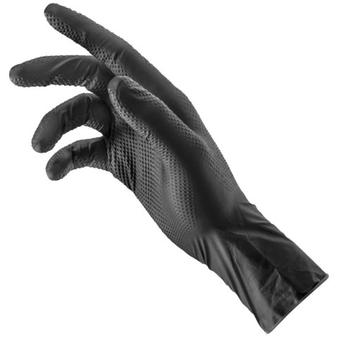 RĘKAWICE NITRYLOWE WZMACNIANE MONKEY CZARNE 50SZT. XL RĘKAWICE NITRYLOWE WZMACNIANE MONKEY CZARNE 50SZT. XL