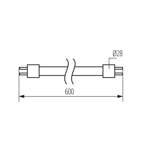 ŚWIETLÓWKA LINIOWA TUBA SZKLANA T8 LED 9-NW 6500K 60CM