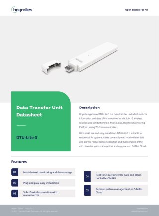 HOYMILES Moduł monitoringu DTU-Lite-S (dla 99 moduł fotowoltaiczny)