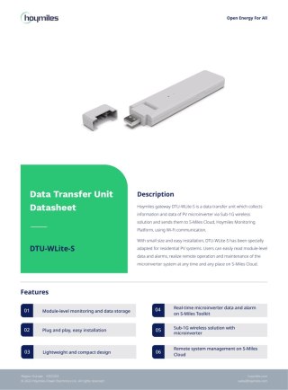 HOYMILES Moduł monitoringu DTU-WLite-S (dla 4 moduł fotowoltaiczny)