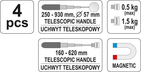 ZESTAW INSPEKCYJNY LUSTERKO + CHWYTAK ZESTAW INSPEKCYJNY LUSTERKO + CHWYTAK