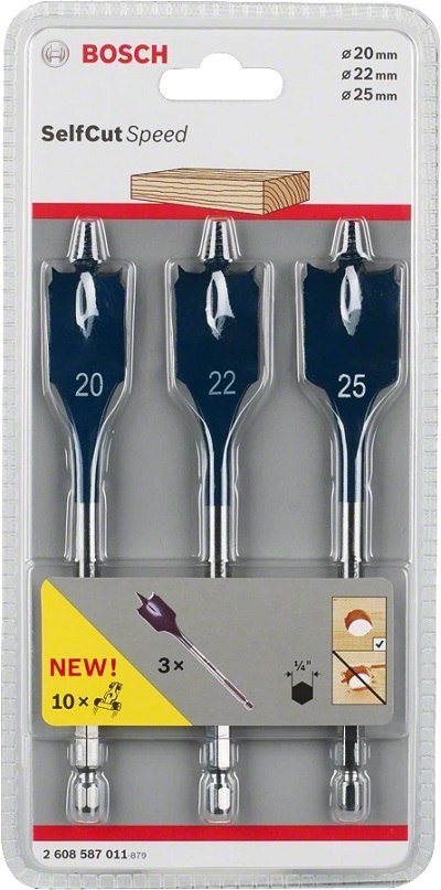 ZESTAW WIERTEŁ 3-SZT SELF CUT SPEED 20,22,25 ZESTAW WIERTEŁ 3-SZT SELF CUT SPEED 20,22,25