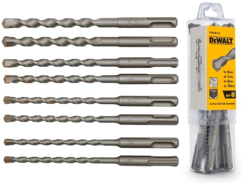 ZESTAW WIERTEŁ SDS+ 8-ELEMENTOWY: 2* 6,7,8,10*160MM ZESTAW WIERTEŁ SDS+ 8-ELEMENTOWY: 2* 6,7,8,10*160MM