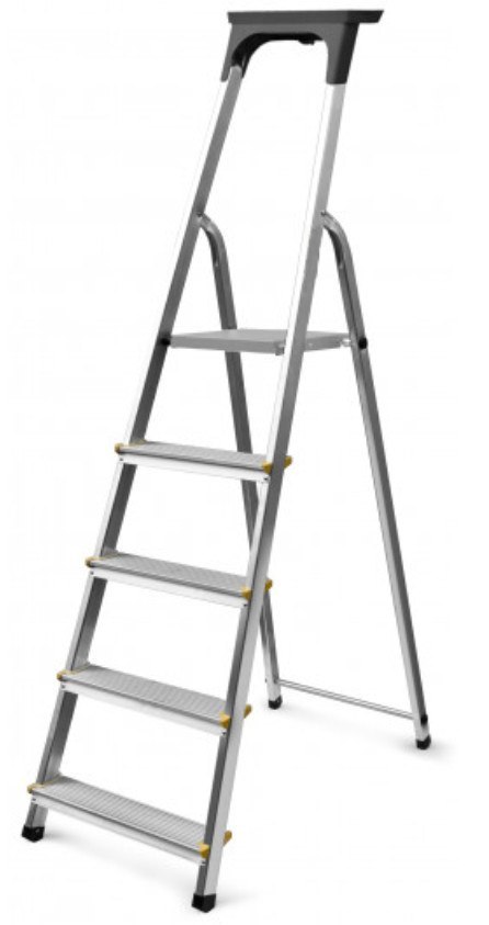 DRABINA ALUMINIOWA WOLNOSTOJĄCA EASY 168CM 4 STOPNIE+PODEST DRABINA ALUMINIOWA WOLNOSTOJĄCA EASY 168CM 4 STOPNIE+PODEST