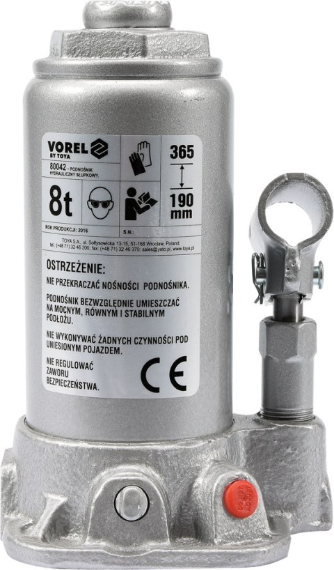 PODNOŚNIK HYDRAULICZNY SŁUPKOWY 8T PODNOŚNIK HYDRAULICZNY SŁUPKOWY 8T