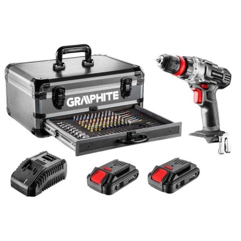 WIERTARKO-WKRĘTARKA 2*18V/2.0AH, 10MM+109 AKCESORIÓW ZESTAW WIERTARKO-WKRĘTARKA 2*18V/2.0AH, 10MM+109 AKCESORIÓW ZESTAW
