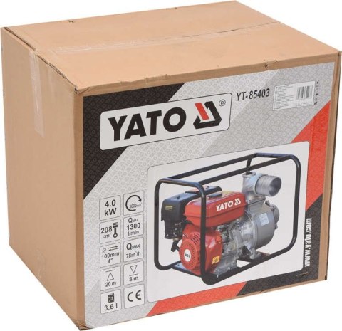 MOTOPOMPA DO WODY SPALINOWA 4'' 5,9HP 96M3/H MOTOPOMPA DO WODY SPALINOWA 4'' 5,9HP 96M3/H