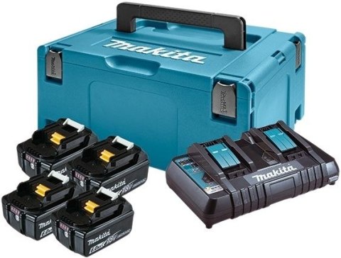 ZESTAW ZASILAJĄCY 18V MAKPAC (4*BL1860B+DC18RD) (UN3480) ZESTAW ZASILAJĄCY 18V MAKPAC (4*BL1860B+DC18RD) (UN3480)