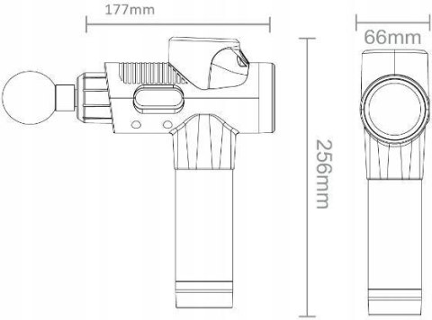 Pistolet do masażu Miton MT-02 Pistolet do masażu Miton MT-02