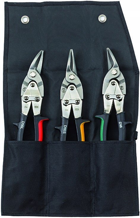ZESTAW NOŻYC KSZTAŁTOWYCH DO BLACHY, 3SZT. ETUI ZESTAW NOŻYC KSZTAŁTOWYCH DO BLACHY, 3SZT. ETUI