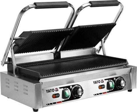 PODWÓJNY GRILL KONTAKTOWY RYFLOWANY 58CM, 3,6KW PODWÓJNY GRILL KONTAKTOWY RYFLOWANY 58CM, 3,6KW