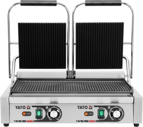 PODWÓJNY GRILL KONTAKTOWY RYFLOWANY 58CM, 3,6KW PODWÓJNY GRILL KONTAKTOWY RYFLOWANY 58CM, 3,6KW